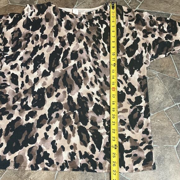 Jones New York Abstract Animal Print Top Sz L - Picture 10 of 10